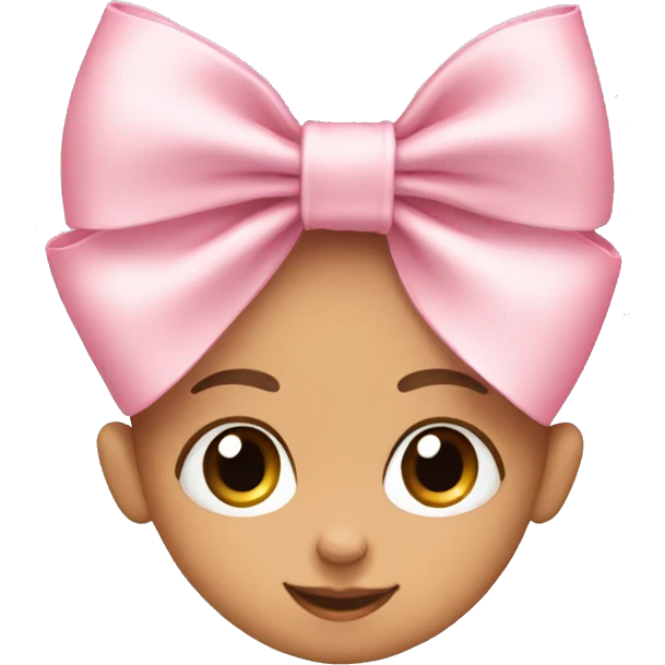 Baby pink bow emoji