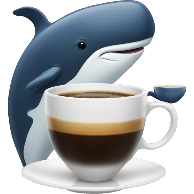 whale drinking espresso emoji