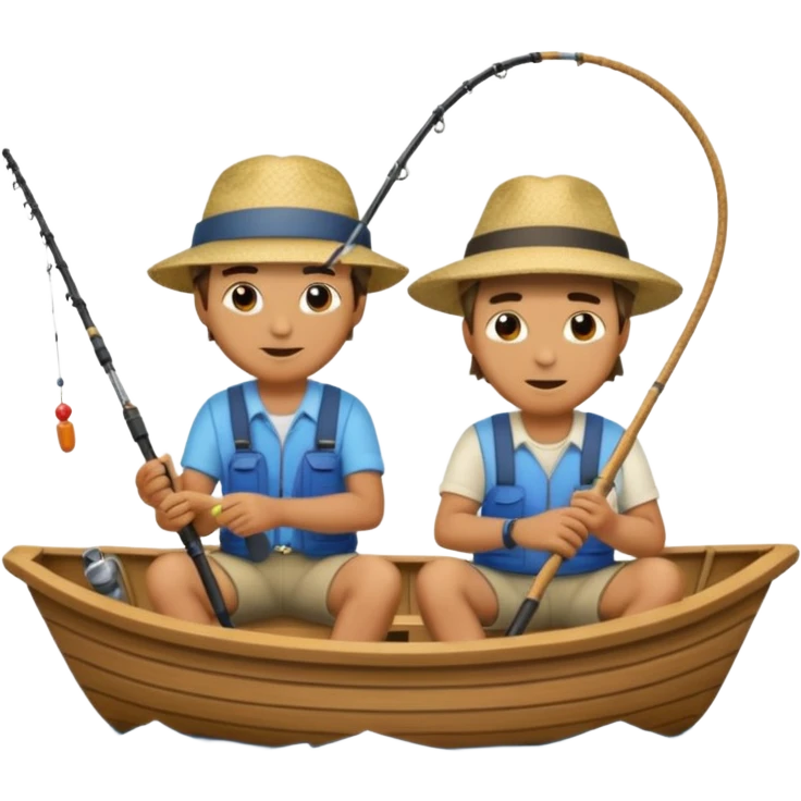 two mans fishing on a boat emoji