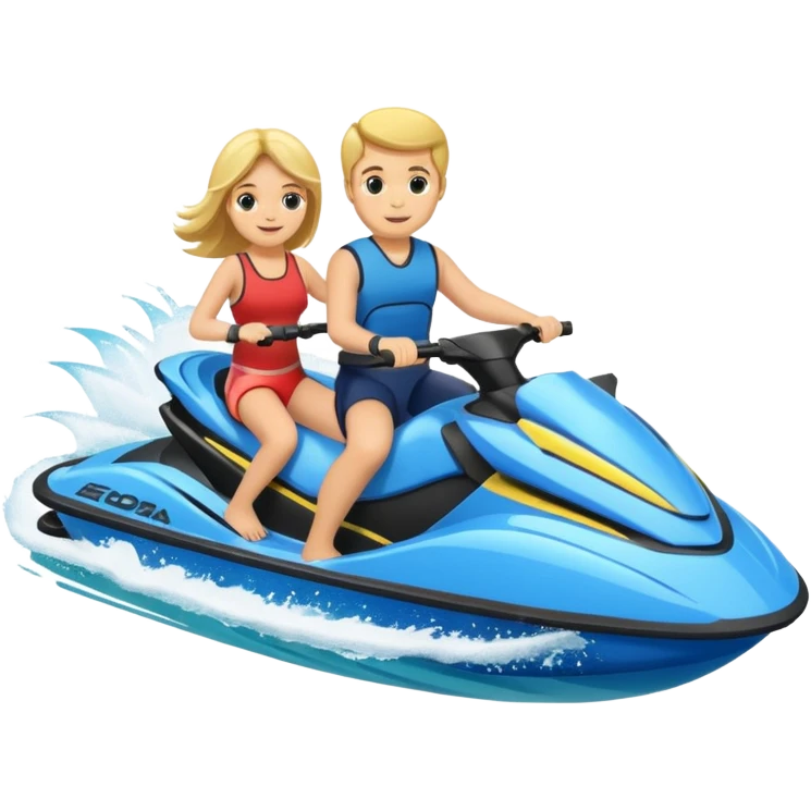 Jet ski with families and friends emoji