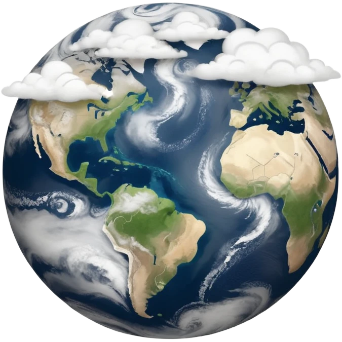 white and grey earth emoji