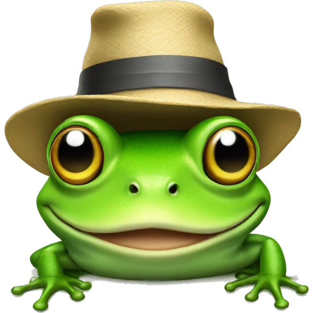 frog with a hat emoji