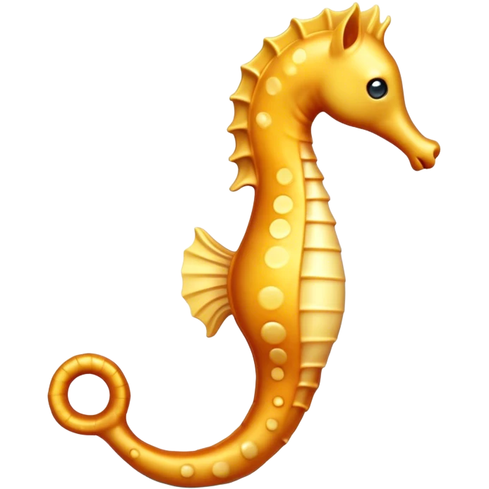 Cinematic Cute Sea Horse Portrait Emoji, Head tilted playfully and inquisitively, featuring a charming, slender form with a delicately curved body and a whimsical, curled tail, accented by round, sparkling eyes full of gentle wonder, Simplified yet irresistibly adorable features, highly detailed, glowing with a warm, inviting aquatic glow, high shine, affectionate and lively, stylized with a touch of enchanting marine charm, soft glowing outline, capturing the essence of a mischievous yet loving sea horse that seems as if it could float out of the screen into your arms! emoji