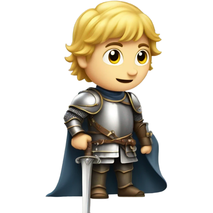 young european knight with sword emoji