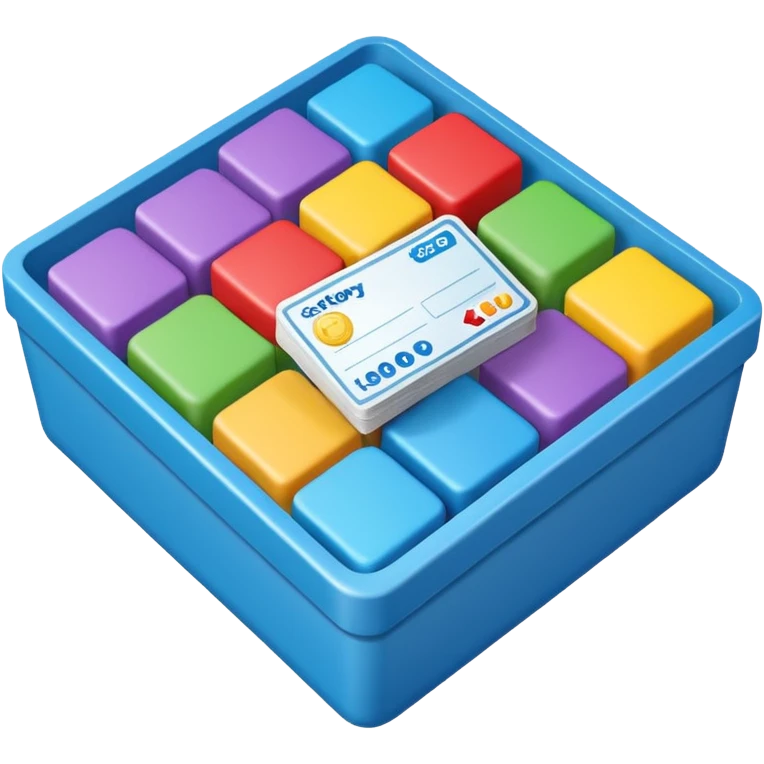 Create a blank lottery coupon clean and colorful emoji