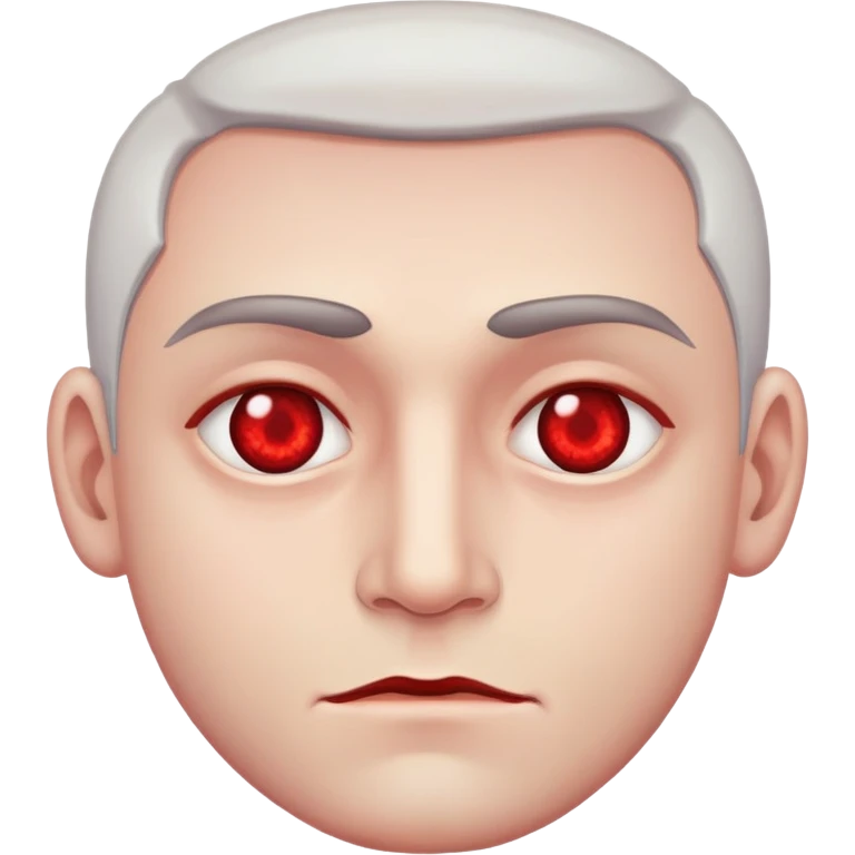 A man with blood red eyes emoji