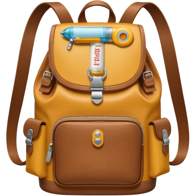 EpiPen in backpack purse emoji