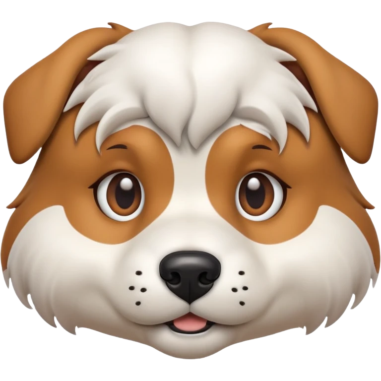 generate realistic detailed dog face in 3d style emoji