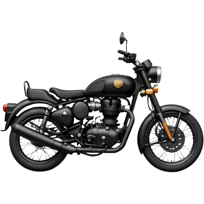 Black royal Enfield emoji
