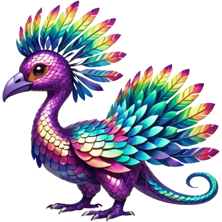 Shiny Exotic Tropical Pokémon-Fakémon-hybrid-creature (full body) emoji