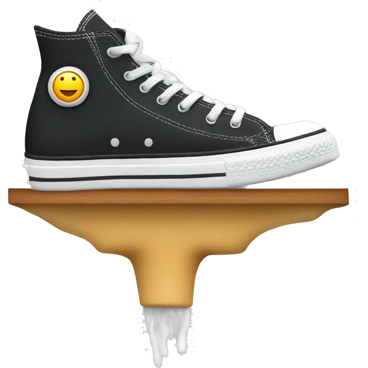 Converse whit plataform white emoji