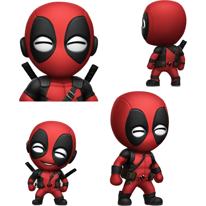 Cute deadpool character full body  emoji