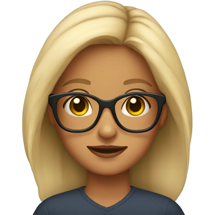 Girl with earrings and glasses emoji
