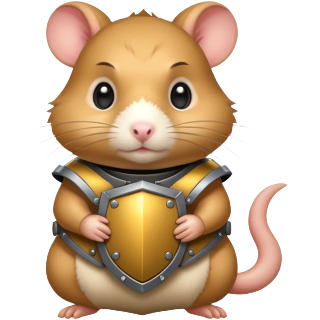 Armored hamster emoji