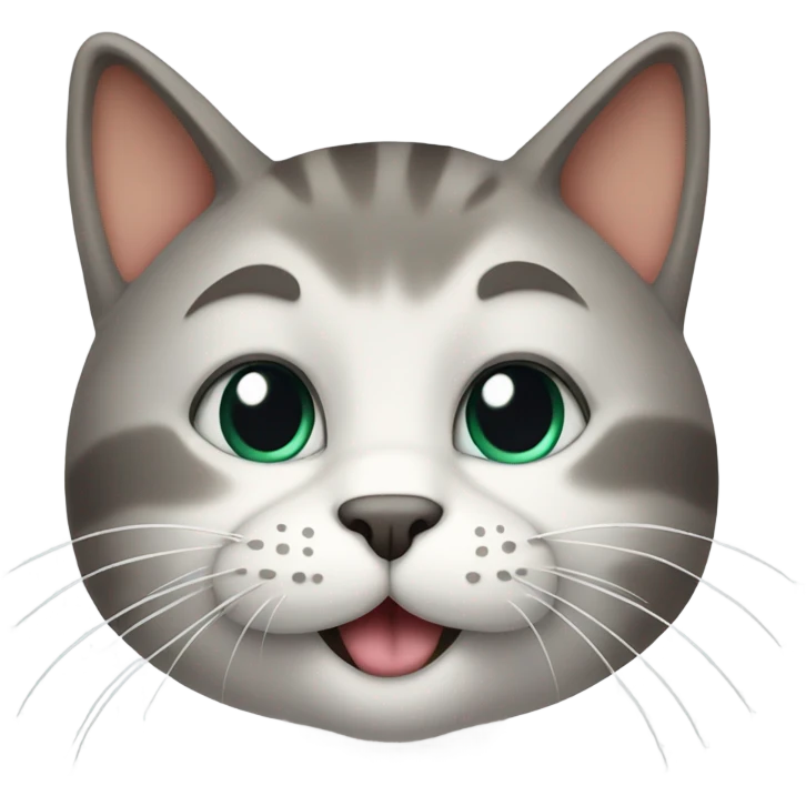 A cat that’s sticking in the middle finger up emoji