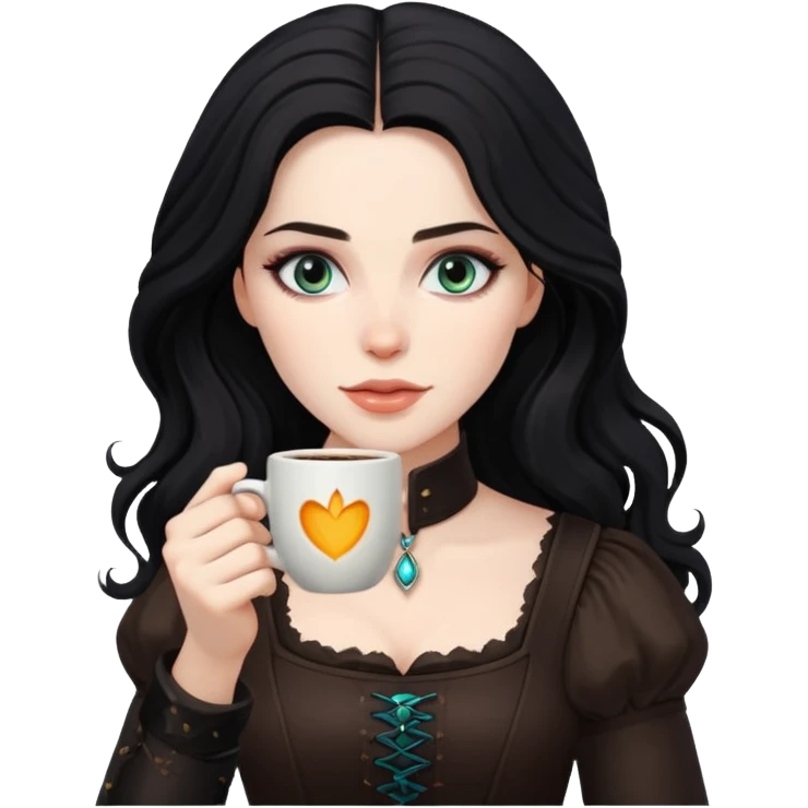 yennefer drinking coffee emoji