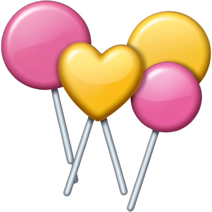 glitter pink and yellow candy emoji