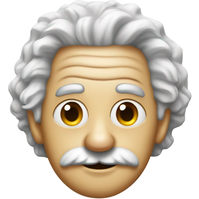 Einstein with soccer ball on head emoji
