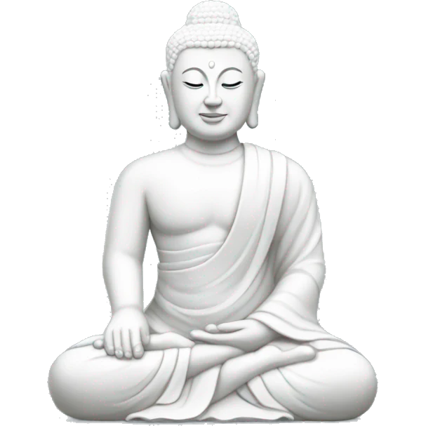 white buddha statue emoji
