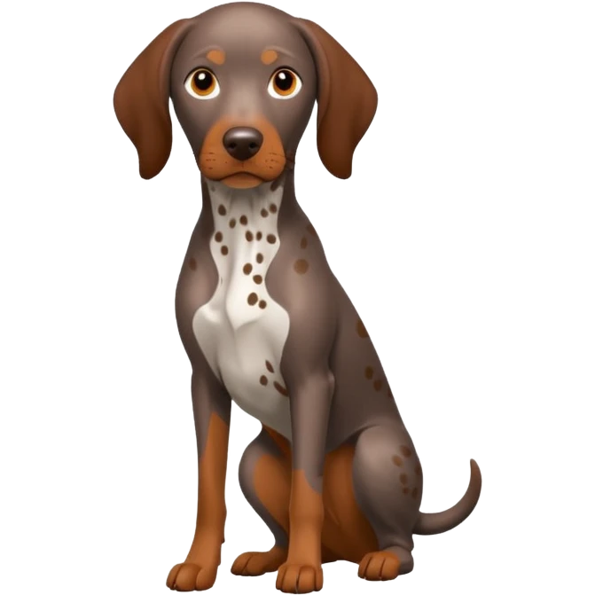 orange spotted german short haired pointer small tail emoji