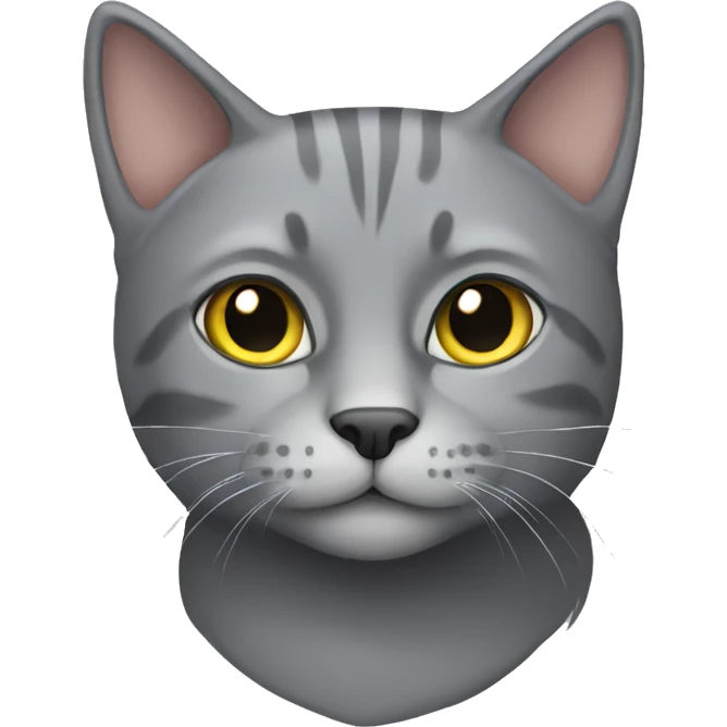Grey cat emoji