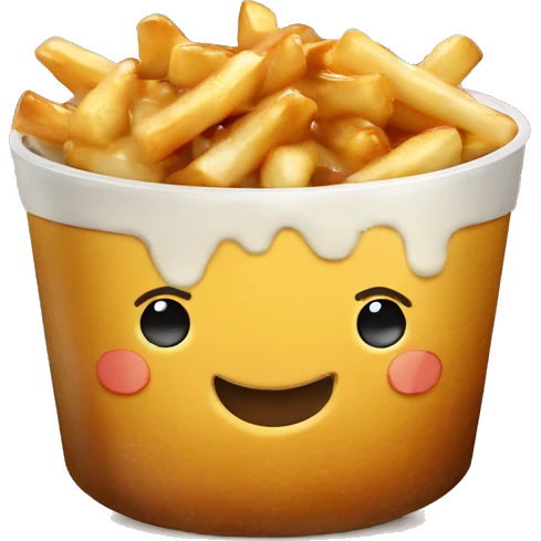 Poutine qui mange une poutine  emoji