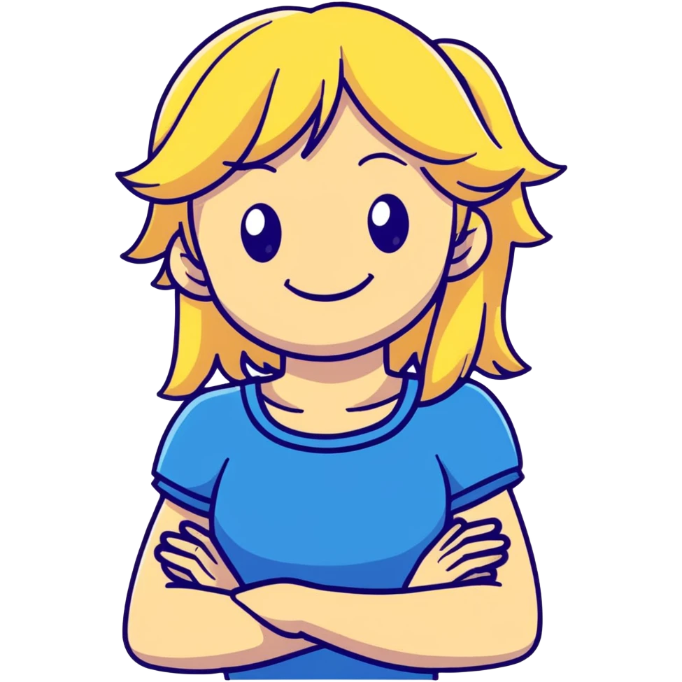 Smiling Lucy Heartfilia from Fairy Tail with blonde hair emoji