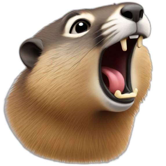 Marmot yawning emoji