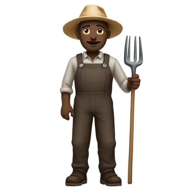 Black farmer emoji