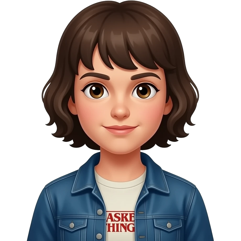 Generate an image of stranger things characters emoji