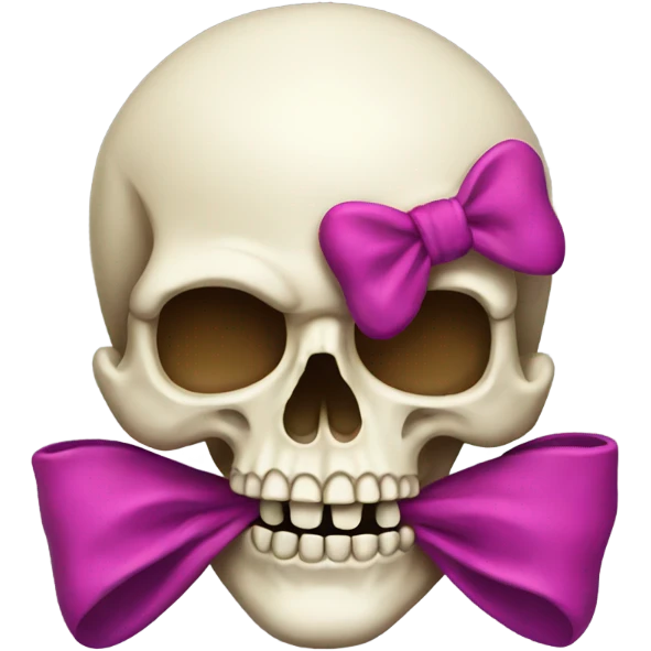 Skull with bow emoji