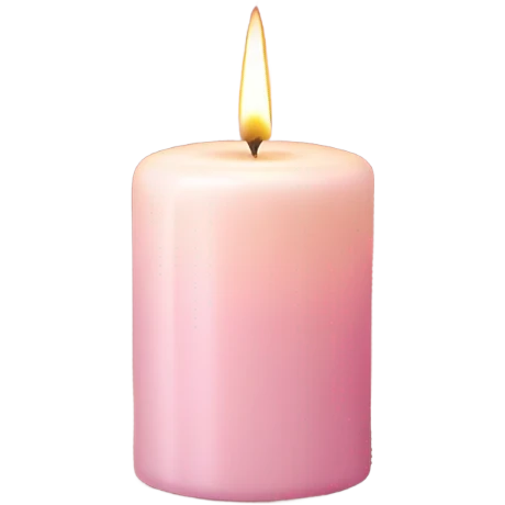 Aesthetic light pink candle  emoji