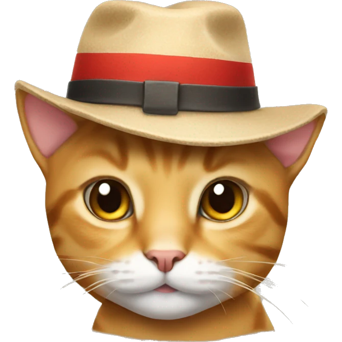 Cat wearing a hat emoji