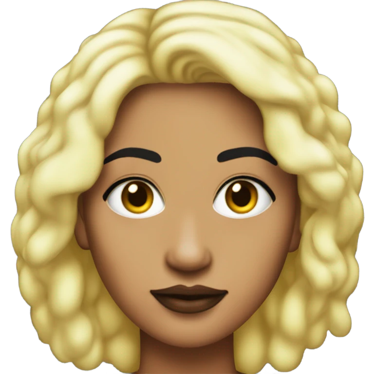 Tanned woman with black hair dressed in 1990s grunge hair, makeup, and neon attire  emoji