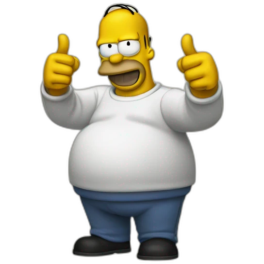 homer fat thumbs up emoji