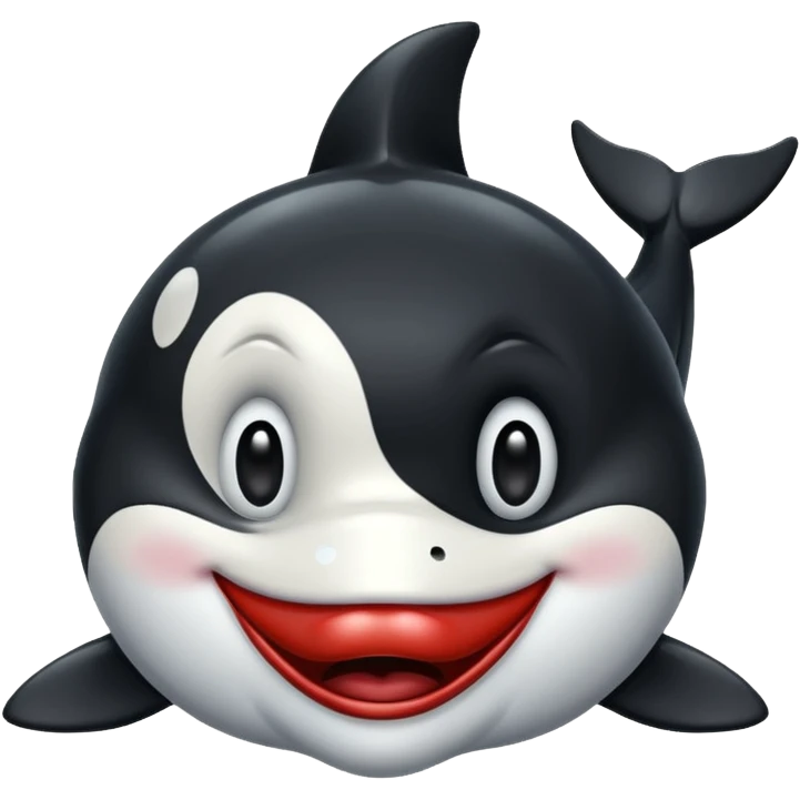 full orca not just face as an evil clown emoji