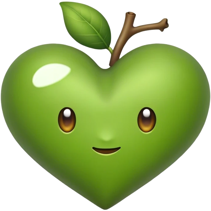 corazón verde oliva emoji