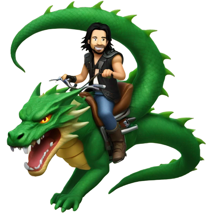 Johnny silverhand riding shenron emoji