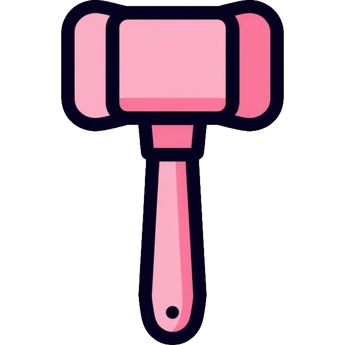light pink gavel emoji