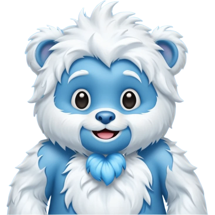 blue care baby bear yeti emoji