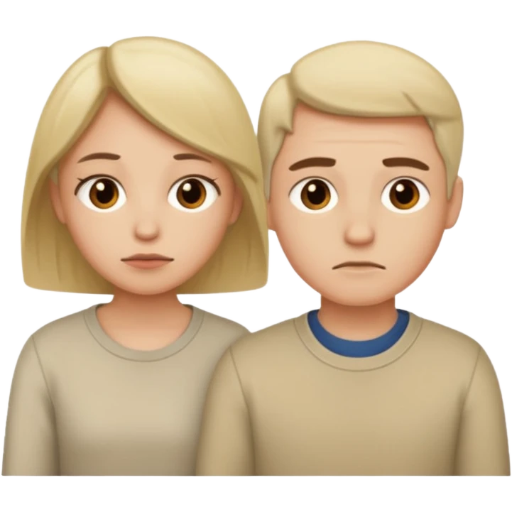 Two people that are bored emoji