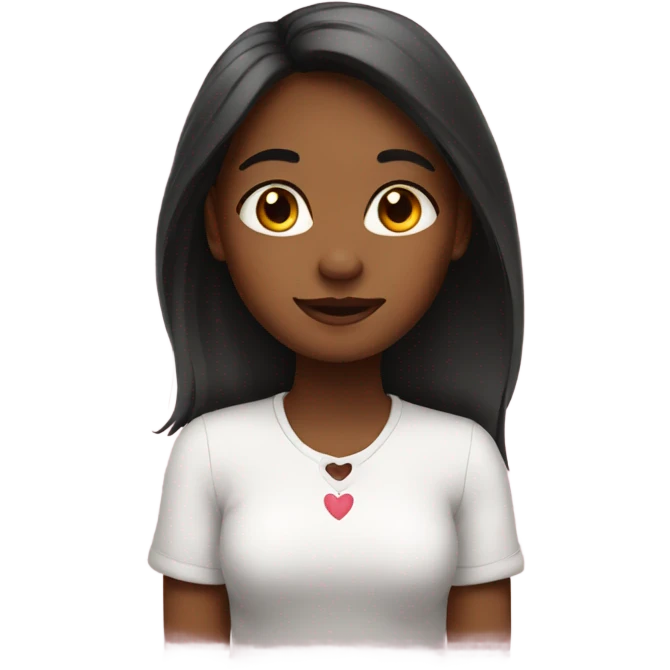 A girl in love emoji