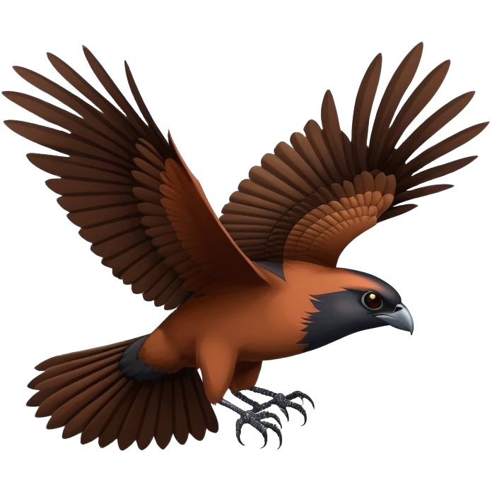 Greater Coucal with flying wing  emoji