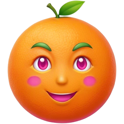 Pink annoying orange emoji