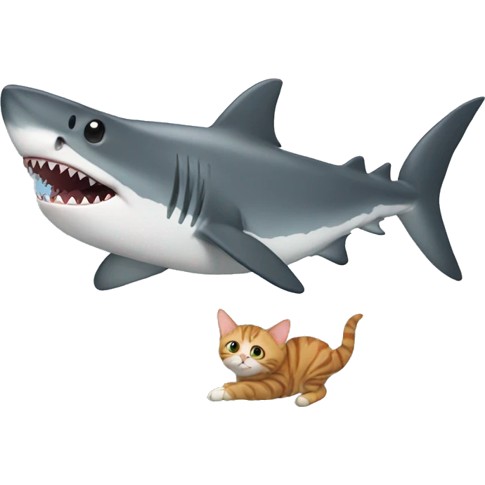 shark with cat emoji