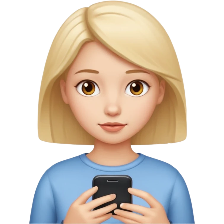 girl texting emoji