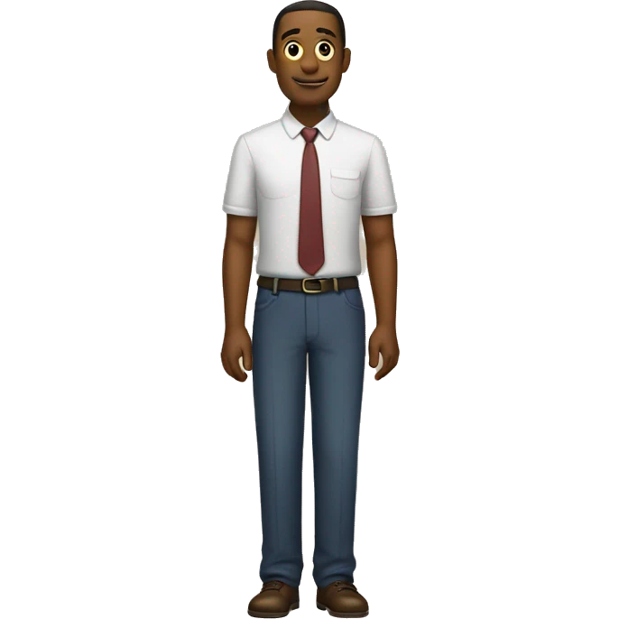 a regular emoji of a full man but he is no a scale emoji
