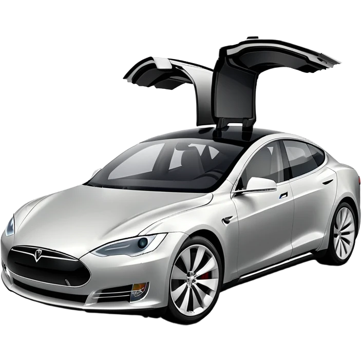 Tesla Model S electric car emoji