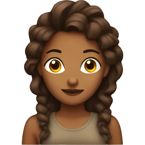Brown woman with locks emoji