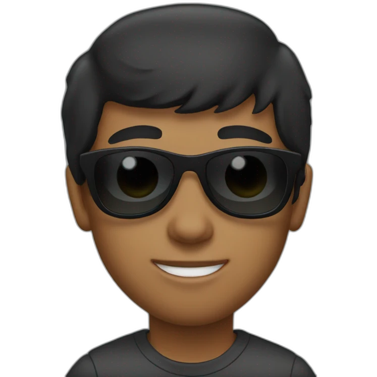 dark haired boy sunglasses emoji